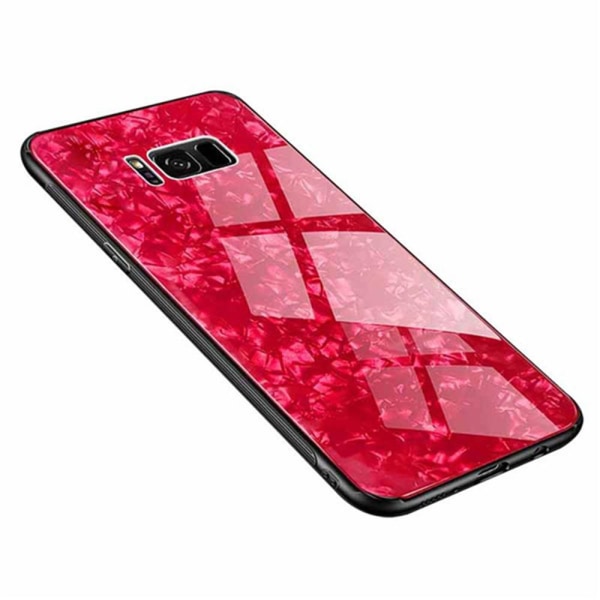 Samsung Galaxy S8 Plus - eksklusivt smartdeksel (marmor) Röd