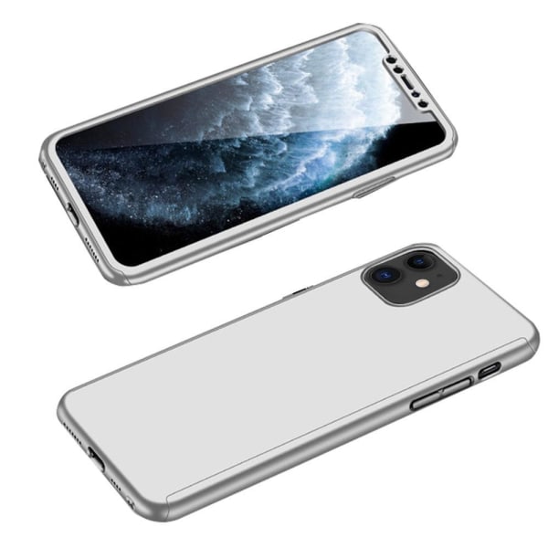 iPhone 12 - dobbeltsidig deksel (FLOVEME) Silver