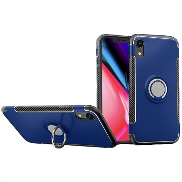 iPhone XR - HYBRID-Skal med Ringhållare från FLOVEME Grå