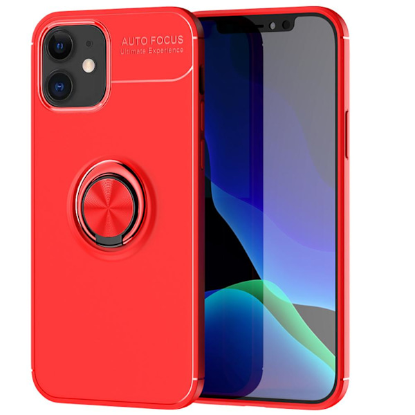 iPhone 12 Mini - Praktiskt Skal med Ringhållare Svart/Roséguld