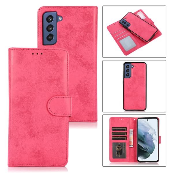 Samsung Galaxy S21 FE - LEMAN Wallet etui Marinblå