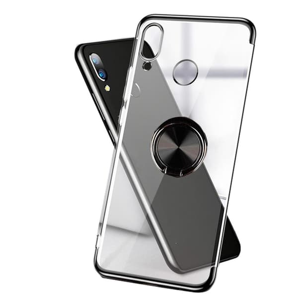 Huawei P Smart 2019 - Praktisk silikonecover med ringholder Röd