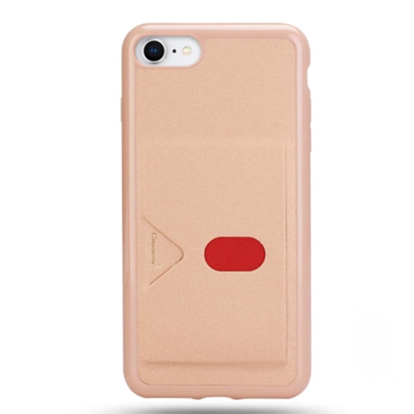 iPhone 8 - Stilfuldt praktisk cover med kortplads (HANMAN) Blå