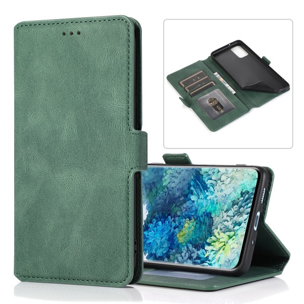 Samsung Galaxy S23 FE - Myk, slitasjebestandig lommebokveske med kort Grön