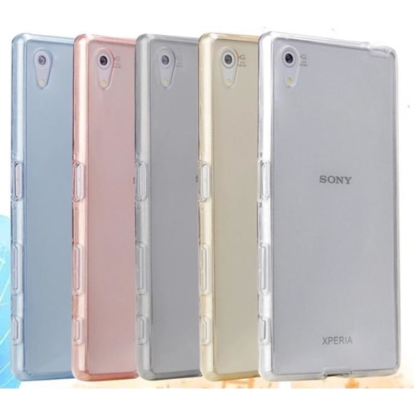 Sony Xperia Z5 - Kaksipuolinen silikonikotelo TOUCH FUNCTION -toiminnolla Blå