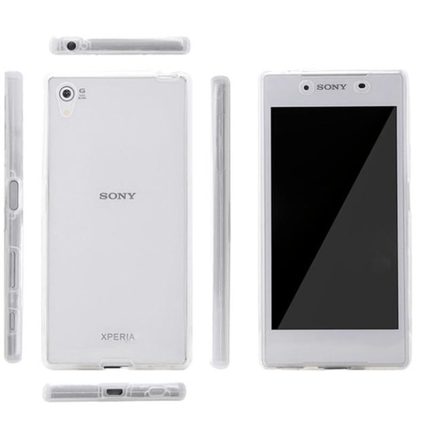 Sony Xperia Z5 - Kaksipuolinen silikonikotelo TOUCH FUNCTION -toiminnolla Blå