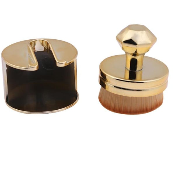 Premium Mjuk Oval Makeupborste Foundation / Löspulver Guld