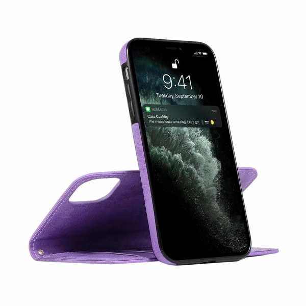 iPhone 13 Mini - LEMAN Wallet etui Ljusblå