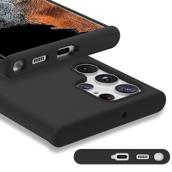 Samsung Galaxy S22 Ultra - Tunt Skal Svart