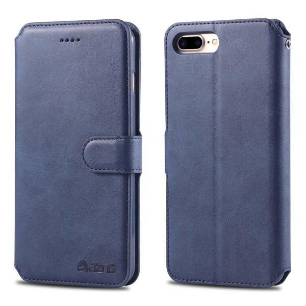 iPhone 8 Plus - Professionelt Yazunshi Wallet Cover Blå