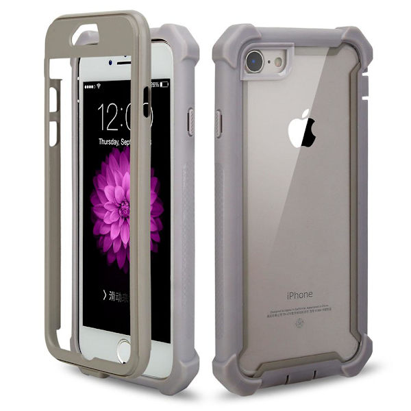 iPhone 7 - Stötdämpande Stilrent Fodral ARMY ROSA/VIT