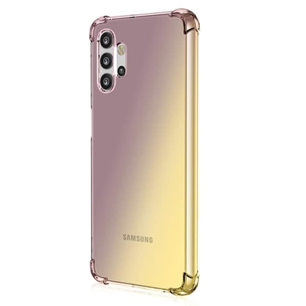 Samsung Galaxy A32 - Stødabsorberende Silikone Cover Blå/Rosa