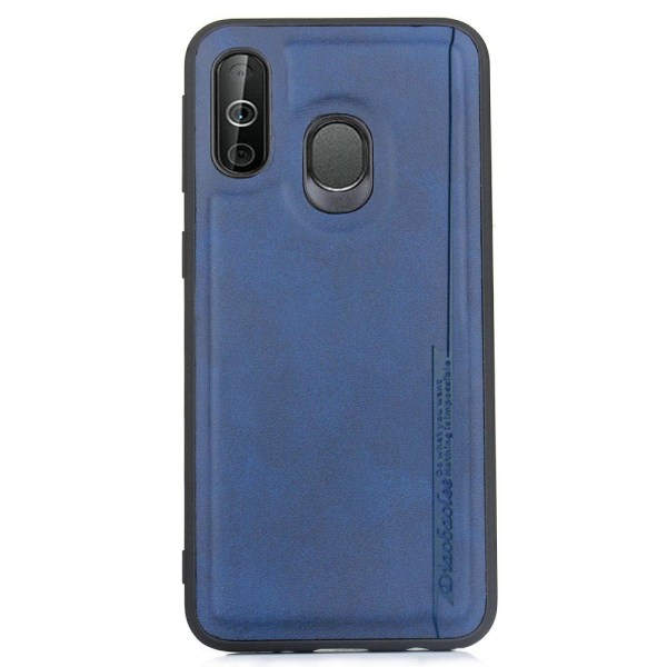 Samsung Galaxy A40 - Stötdämpande Pu-Läder Skal Svart