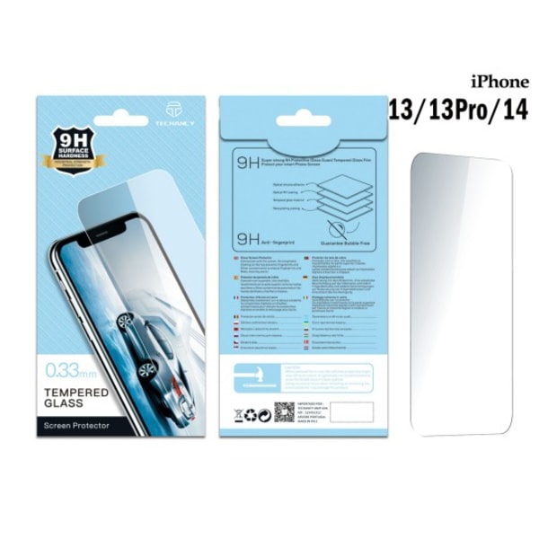 2-PACK Härdat Glas Skydd för iPhone 13/13 Pro/14