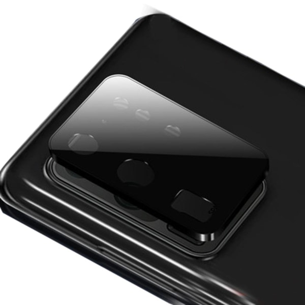 S20 Ultra Kameralinsskydd 9H Härdat glas + Titanlegeringsram Svart