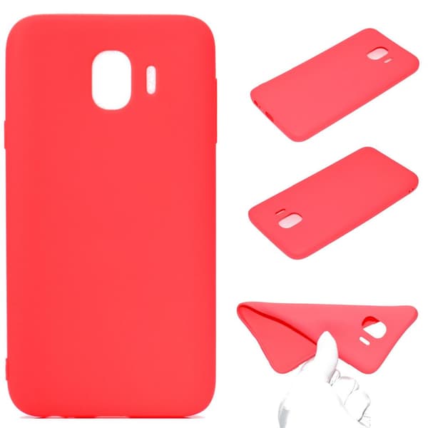 Mattbehandlat Silikonskal till Samsung Galaxy J4 (2018) Svart