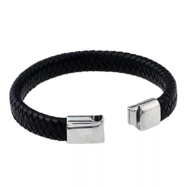 Bekvämt PU-Läder unisex armbånd Brun 21CM