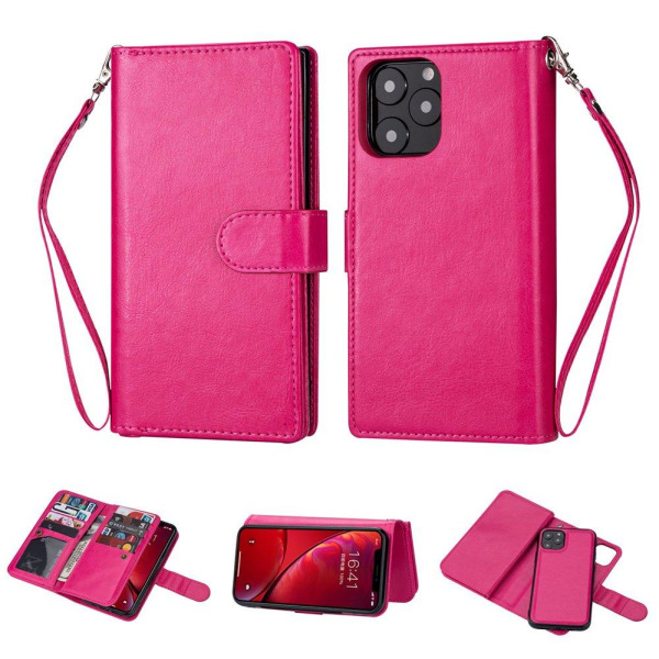 iPhone 12 Pro Max - Praktiskt 9-Kort Plånboksfodral Roséguld