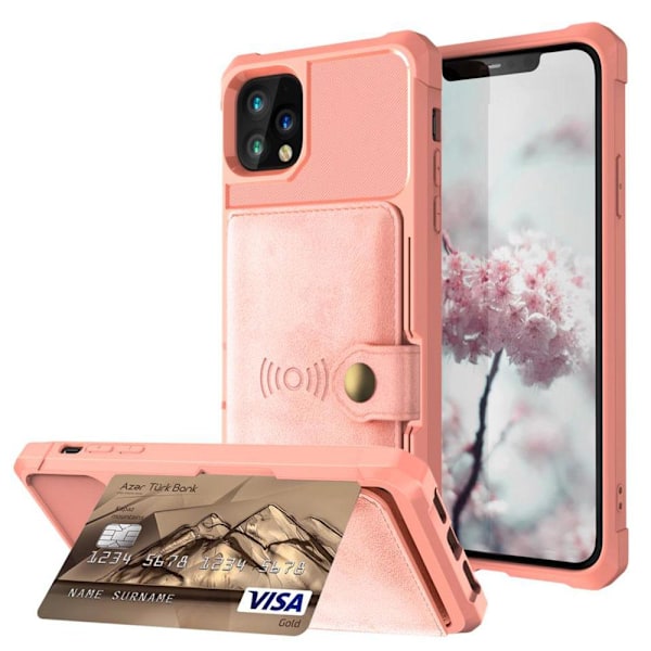 iPhone 11 Pro Max - Smidigt Stilsäkert Skal med Kortfack Svart