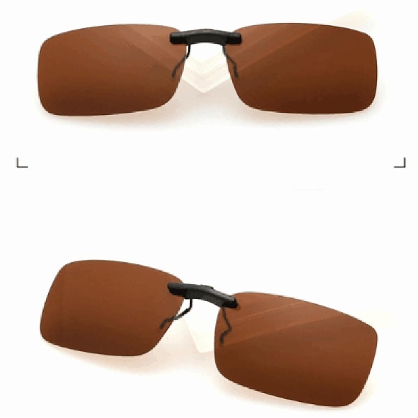 Praktiska Clip-on Solglasögon Silver