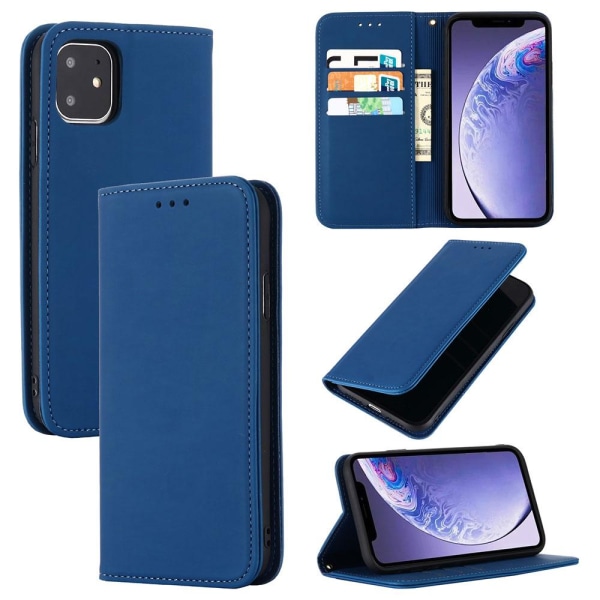 iPhone 11 Pro Max - Praktisk Floveme Wallet Cover Mörkblå