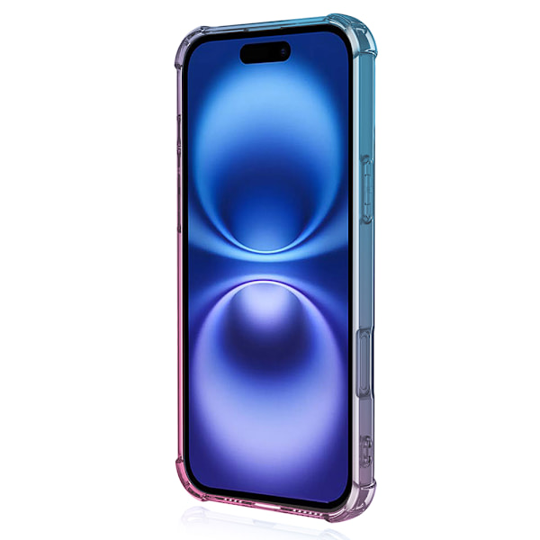 iPhone 16 Plus - Elegant Skyddande Gradient Silikonskal Transparent