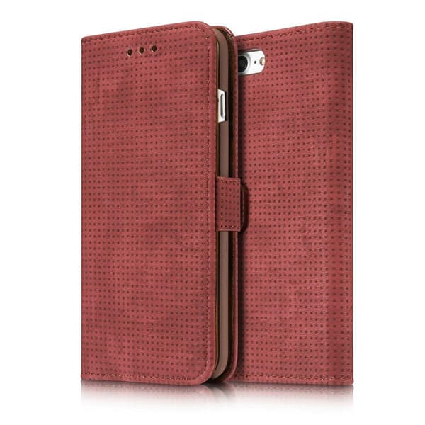 Plånboksfodral i Retrodesign från LEMAN till iPhone 8 Plus Blå
