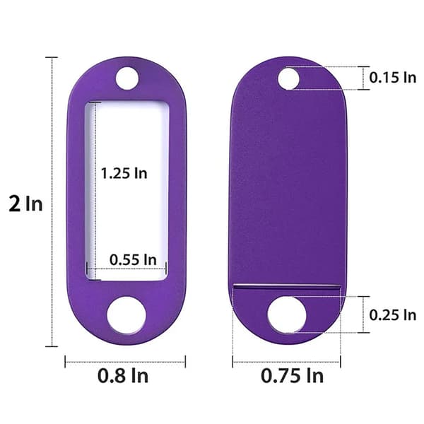 Nyckelbrickor 9-pack med Transparent Fönster & Etikett