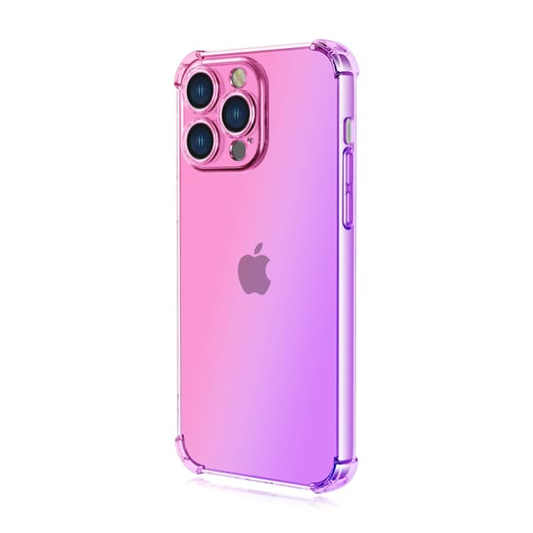 IPhone 15 pro - Smart beskyttelsesdeksel i silikon Rosa/Blå
