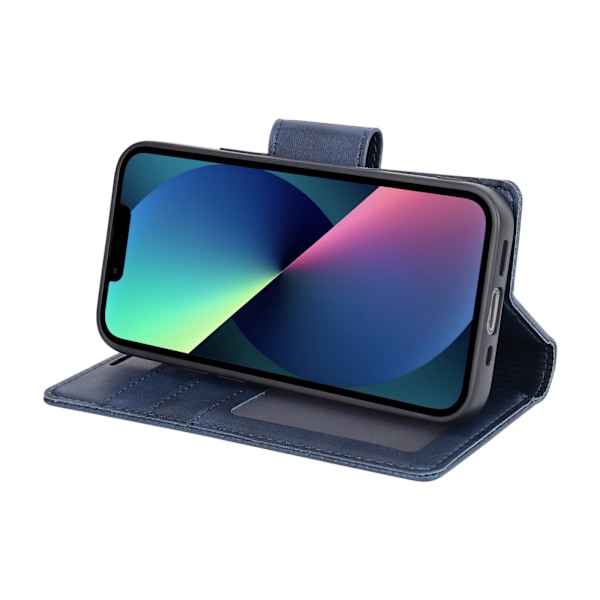 iPhone 14 -(Best seller)  Plånboksfodral i vår Exklusiva Design Blå