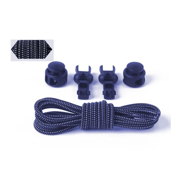 Snørebånd (Elastisk) 100cm - Holdbar Mörklila