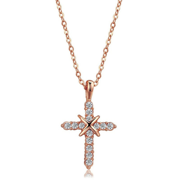 Exklusivt Kors Halsband Guld