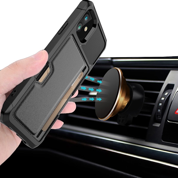 iPhone 12 mini - Tunt Fodral med Kortfack & Stötskydd