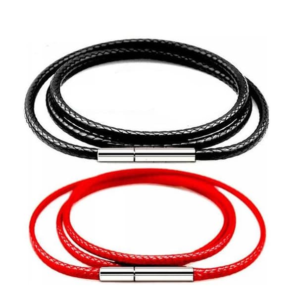 Tunt PU-Läder Halsband Brun