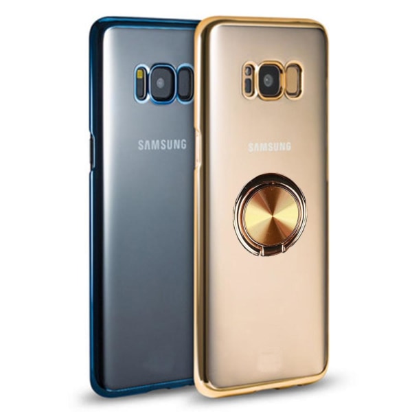 Samsung Galaxy S8 - Beskyttende silikonveske Ringholder Silver Silver