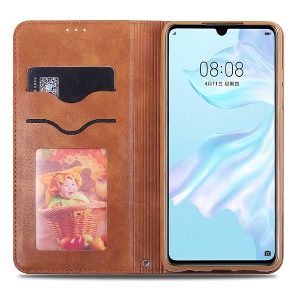 Huawei P30 Lite - Stilfuldt Smart Pungetui Röd