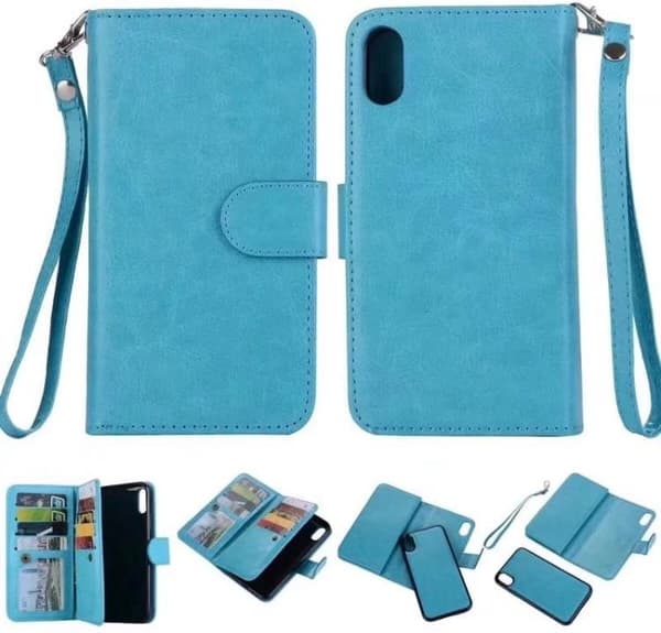 Stilrent Plånboksfodral Sedelfack för iPhone X/XS (9-Kort) Vit