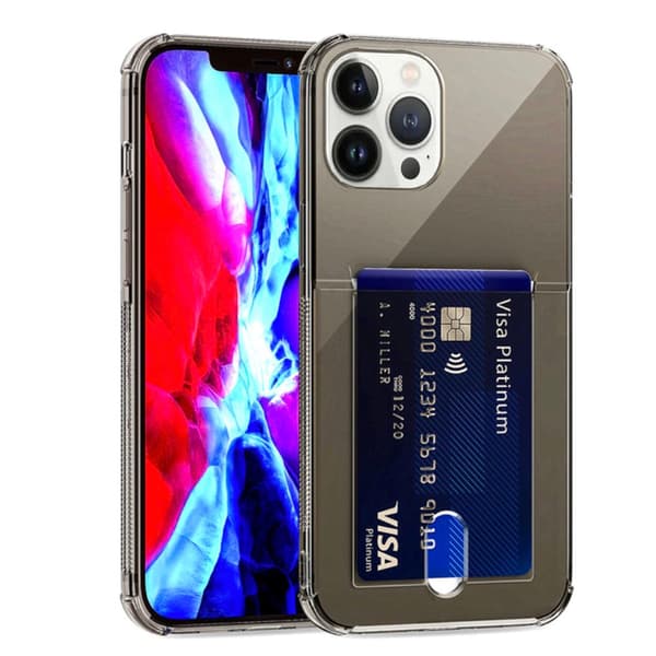 iPhone 13 Pro Max - Skal med Korthållare Orange