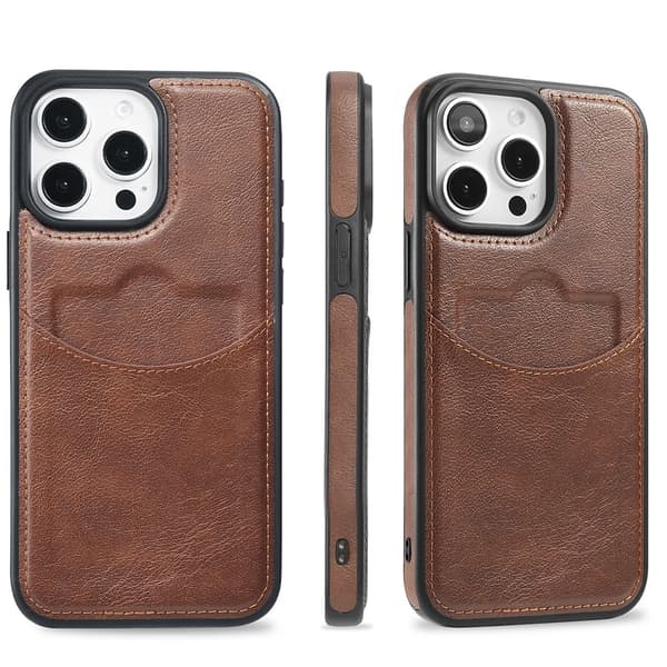 iPhone 11 Pro Max - Smidigt & Säkert Läderfodral Vinröd