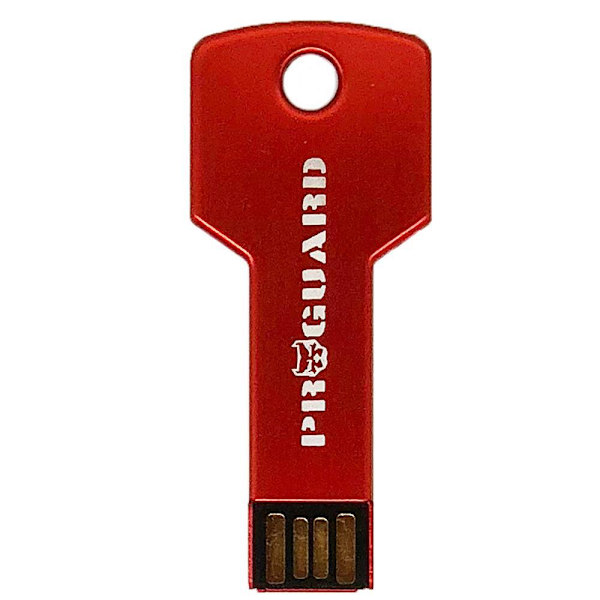 ProGuard USB 2.0 minne flash (Metall) 16GB Röd