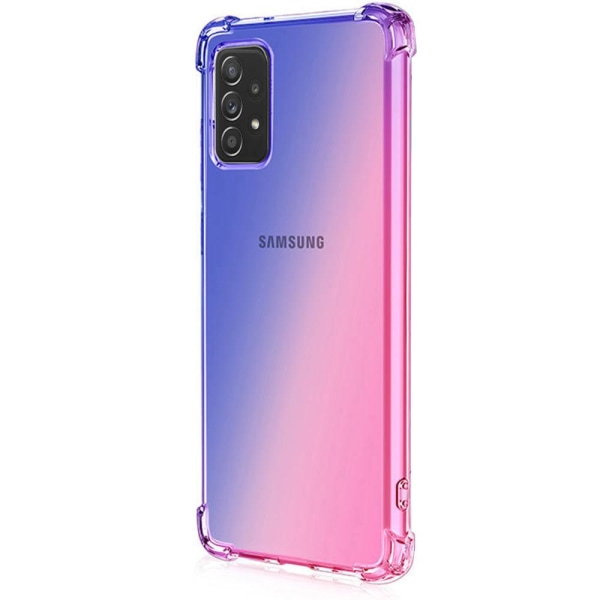 Samsung Galaxy A52 - Floveme Skyddsskal Blå/Rosa