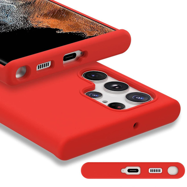 Samsung Galaxy S23 Ultra - Tyylikäs suojaava ohut kuori Red