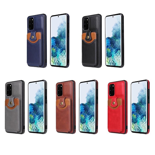 Samsung Galaxy S20 Plus - Skal med Kortfack Mörkbrun