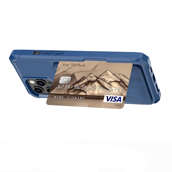 iPhone 12 Pro Max - Stilfuldt cover med kortholder Svart