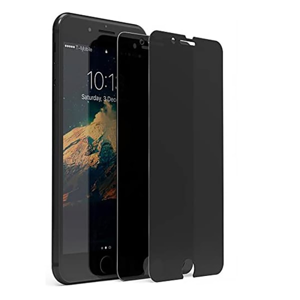 3-PACK iPhone 7 Plus Anti-Spy Skärmskydd HD 0,3mm Svart