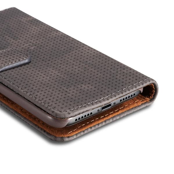 Plånboksfodral i Retrodesign från LEMAN till iPhone XS Max Blå Blå