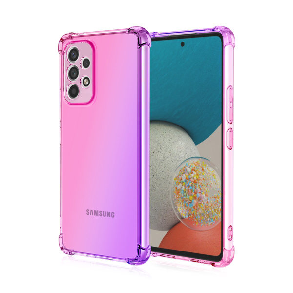 Samsung Galaxy A53 5G - Floveme Cover Blå/Rosa