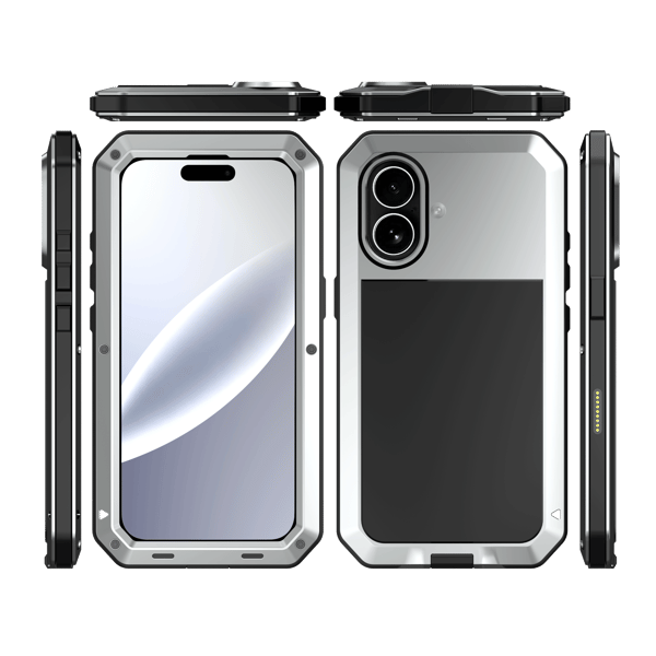 iPhone 17 Aluminiumskal  EXXO-design, Stötsäkert & Robust Svart