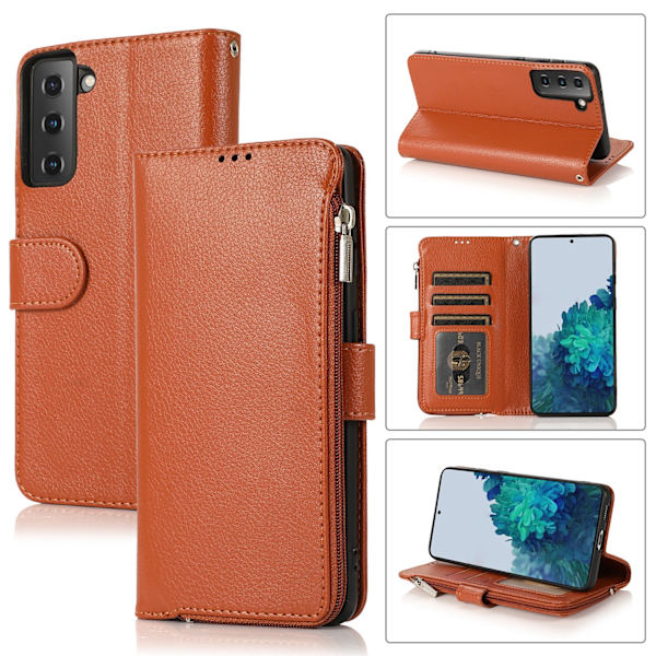 Samsung Galaxy S21 Plus - Plånboksfodral Brun