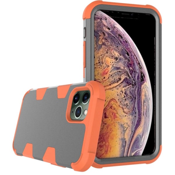 iPhone 11 Pro - Skyddande Robust Skal (Rugged Robot) Grå/Orange